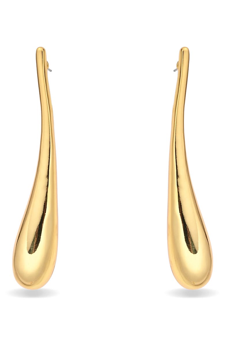 Molten Drop Earrings, Alternate, color, GOLD