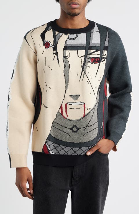Mangekyo Meltdown Jacquard Graphic Crewneck Sweater