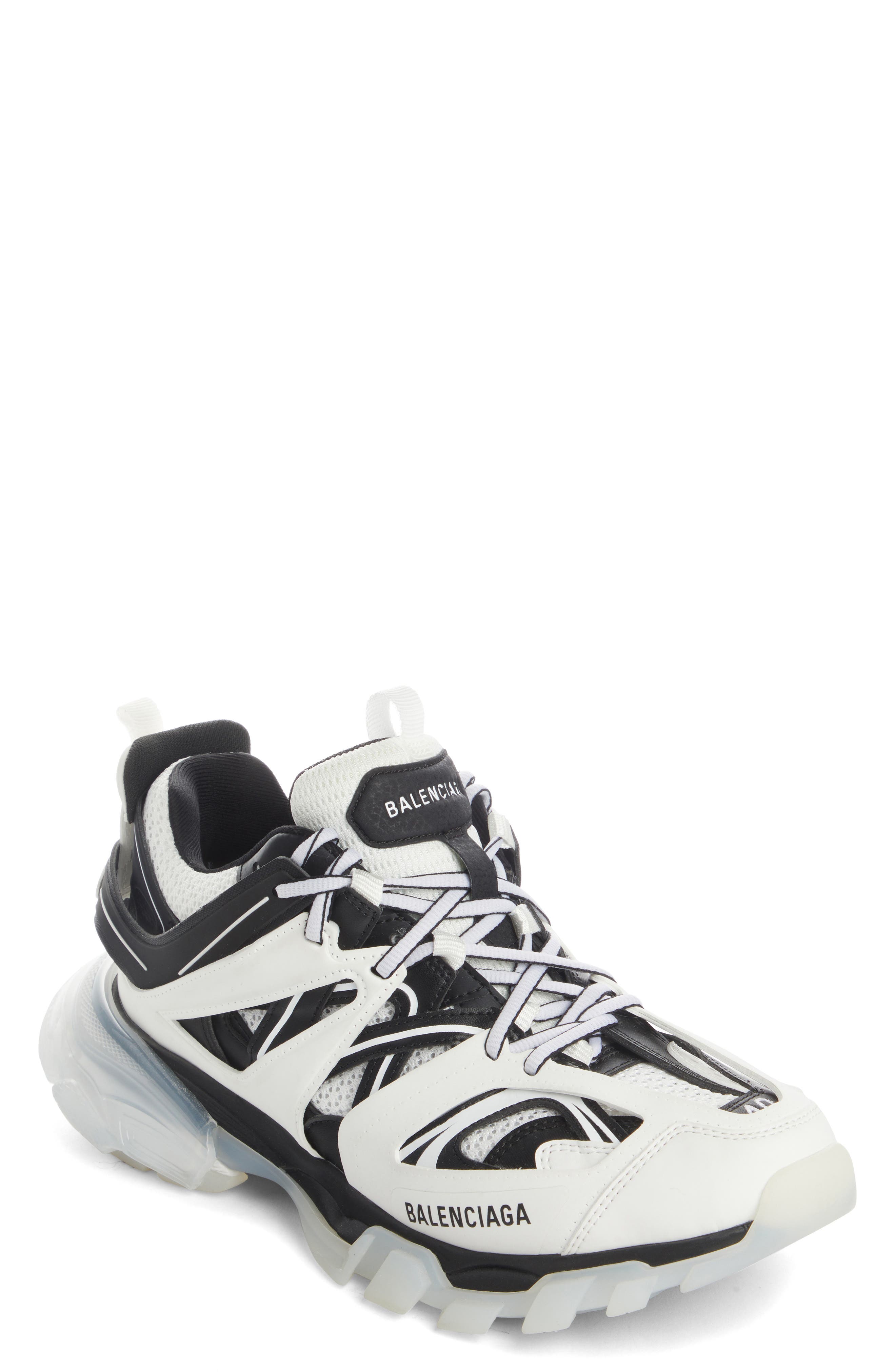 Balenciaga Track Bicolor Clear Sole Sneaker, Main, color, 
