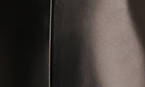 Khaite Daria Funnel Neck Leather Minidress In Black