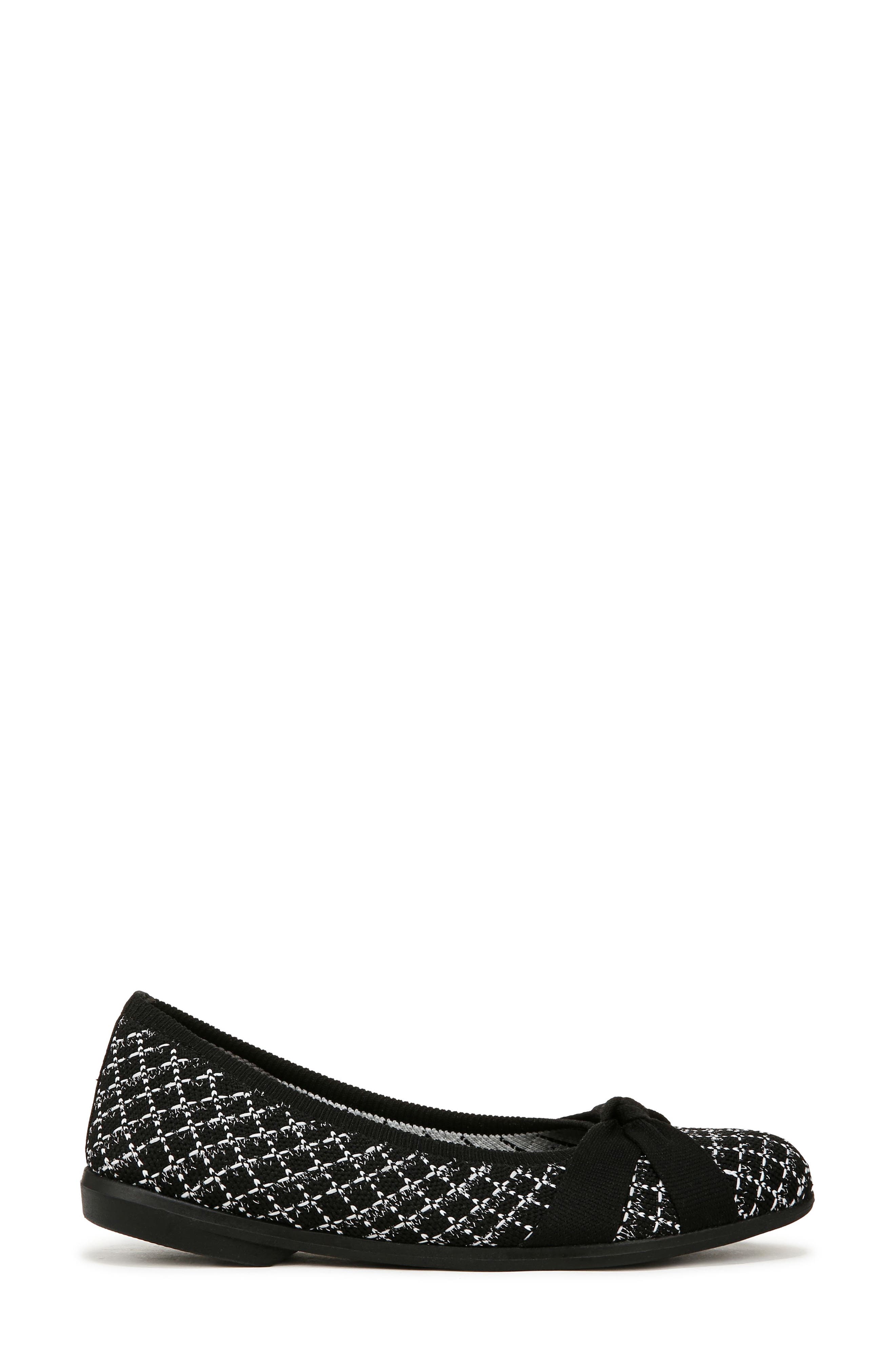 LifeStride Kissed Knit Ballet Flat, Alternate, color, Black/ Black