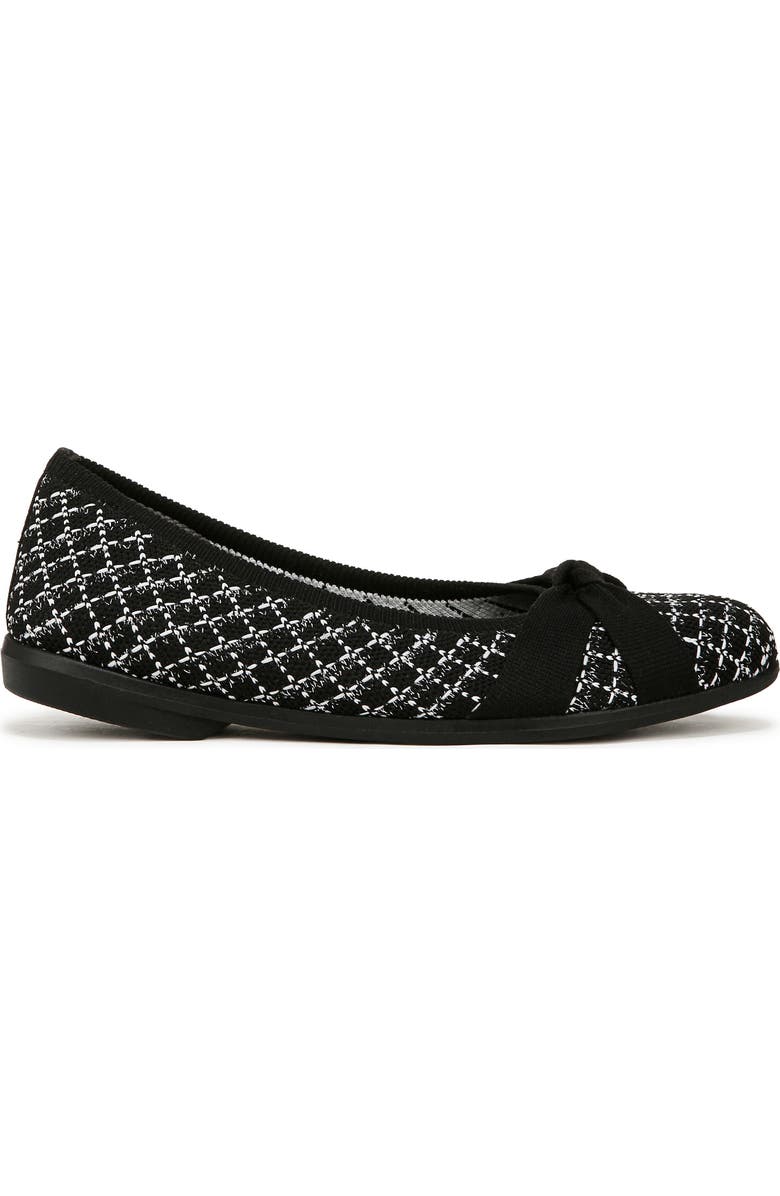 LifeStride Kissed Knit Ballet Flat, Alternate, color, Black/ Black