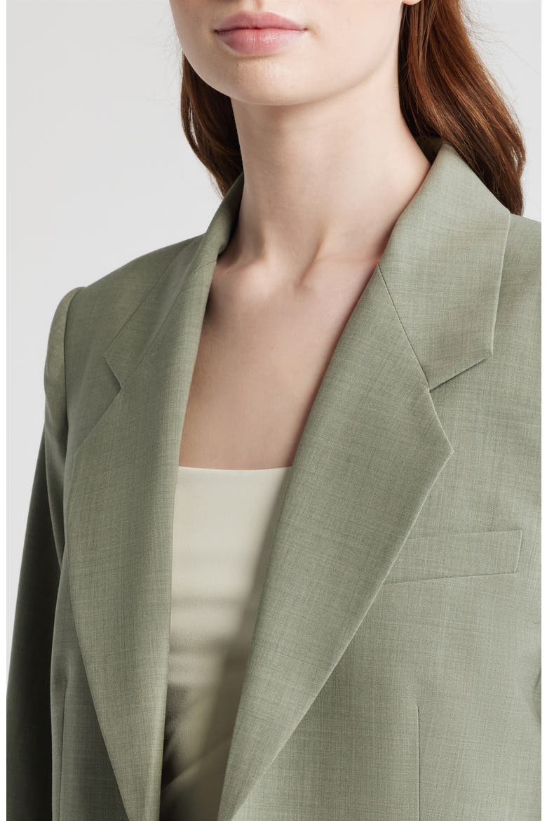 Relaxed Stretch Wool Open Blazer, Alternate, color, VETIVER MELANGE