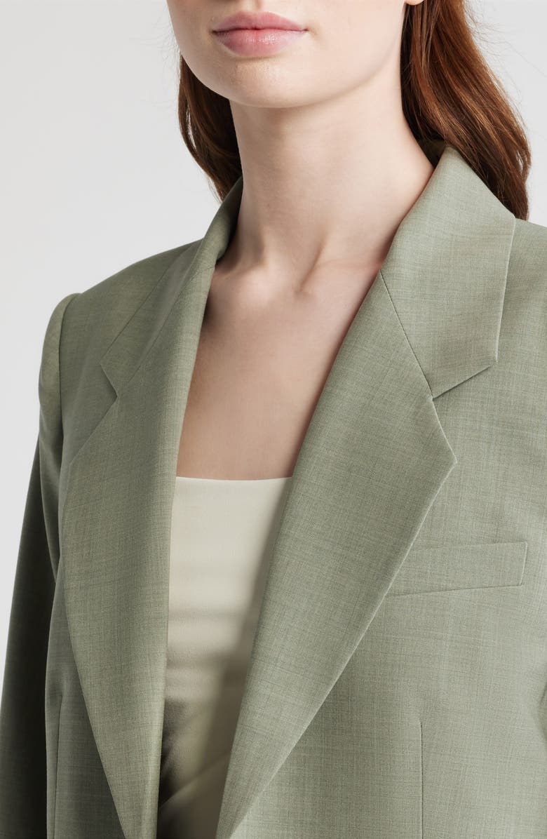 Theory Relaxed Stretch Wool Open Blazer, Alternate, color, Vetiver Melange