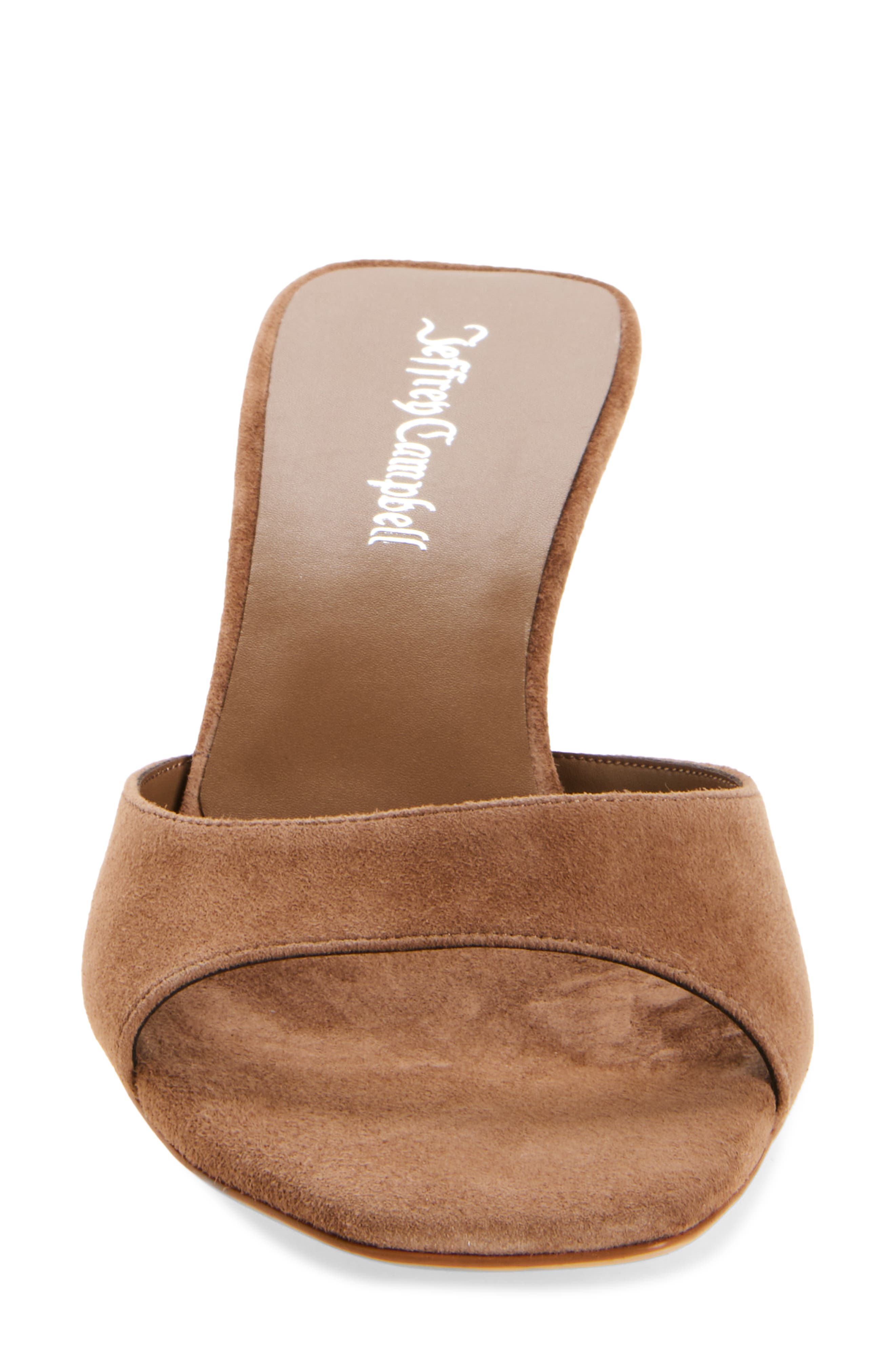 Jeffrey Campbell Cocoa Kitten Heel Slide Sandal, Alternate, color, Beige Suede