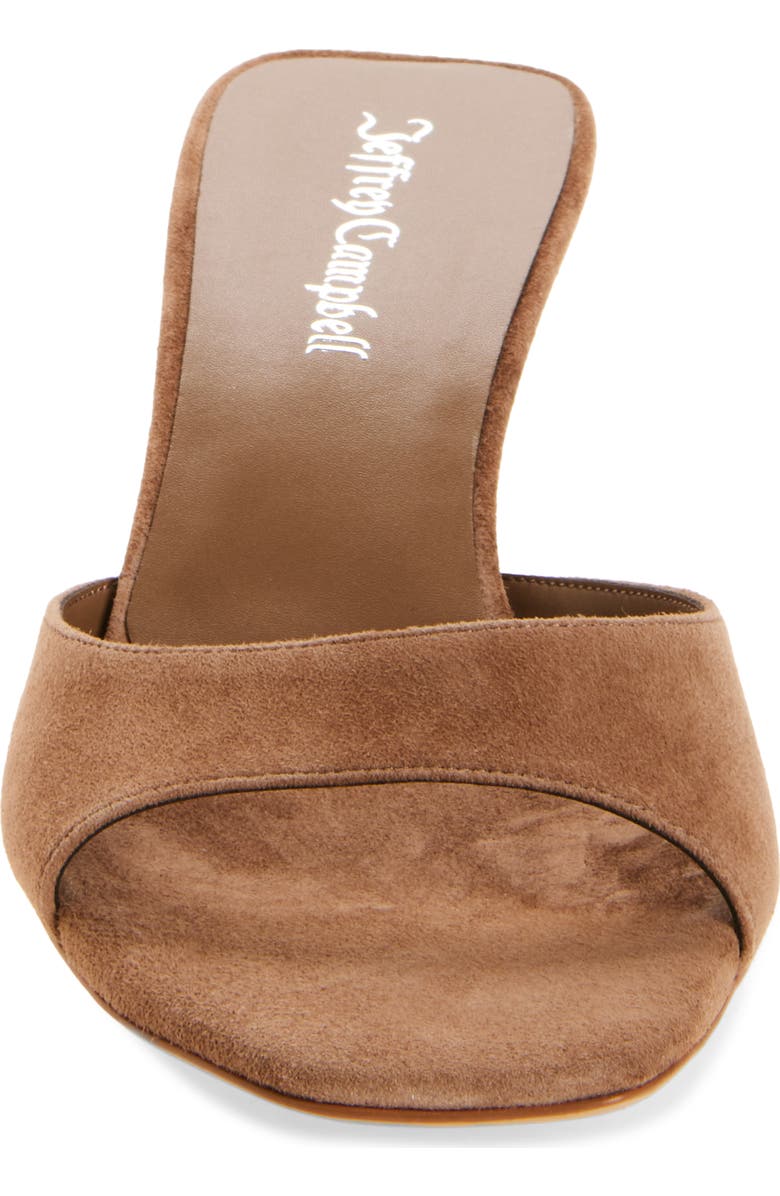 Jeffrey Campbell Cocoa Kitten Heel Slide Sandal, Alternate, color, Beige Suede
