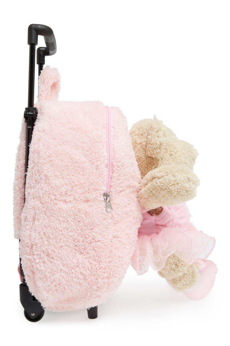 'Trolley - Ballet Bear' Rolling Backpack, Alternate, color, PINK