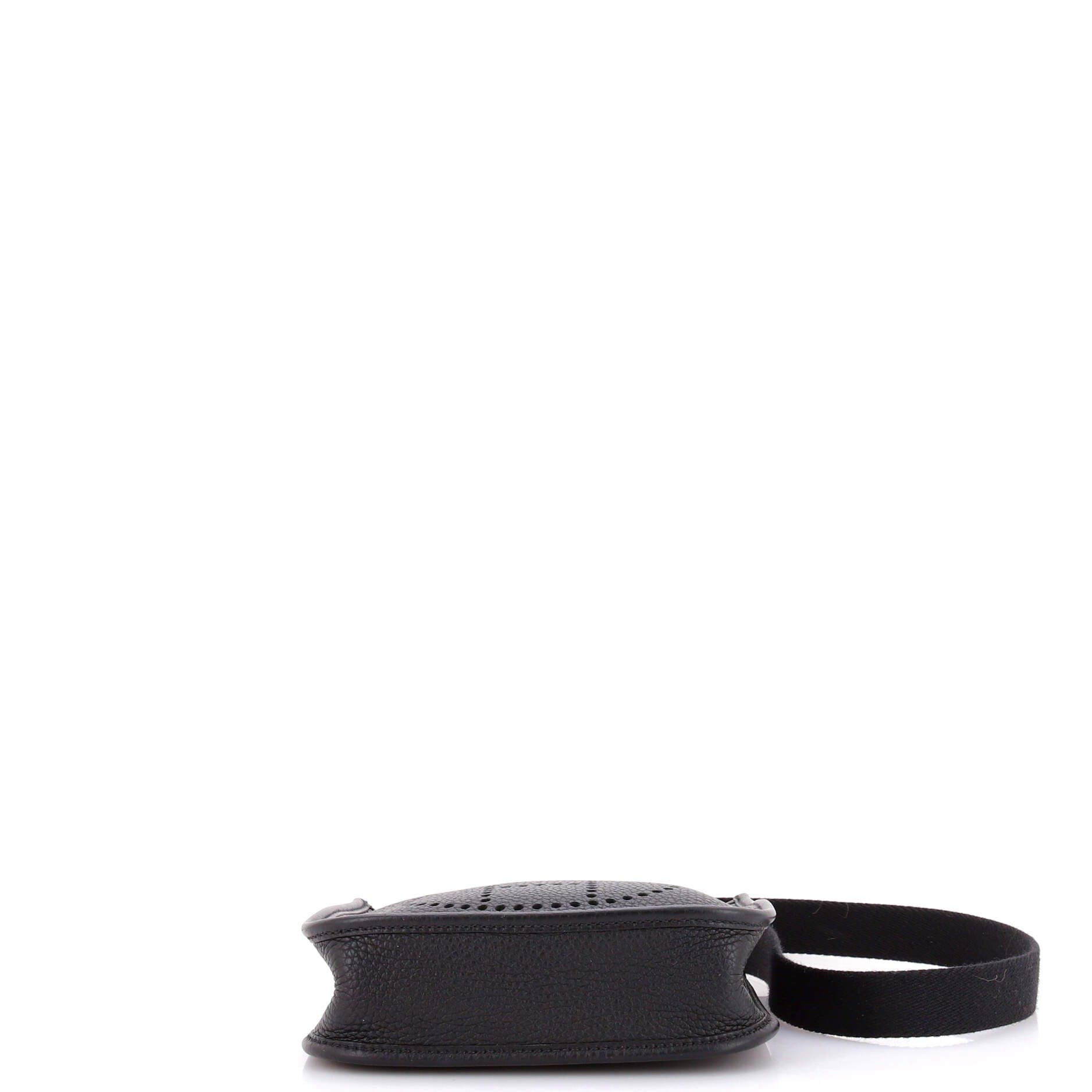 Pre-Owned Hermes Evelyne Bag Gen III Clemence TPM, Alternate, color, Noir