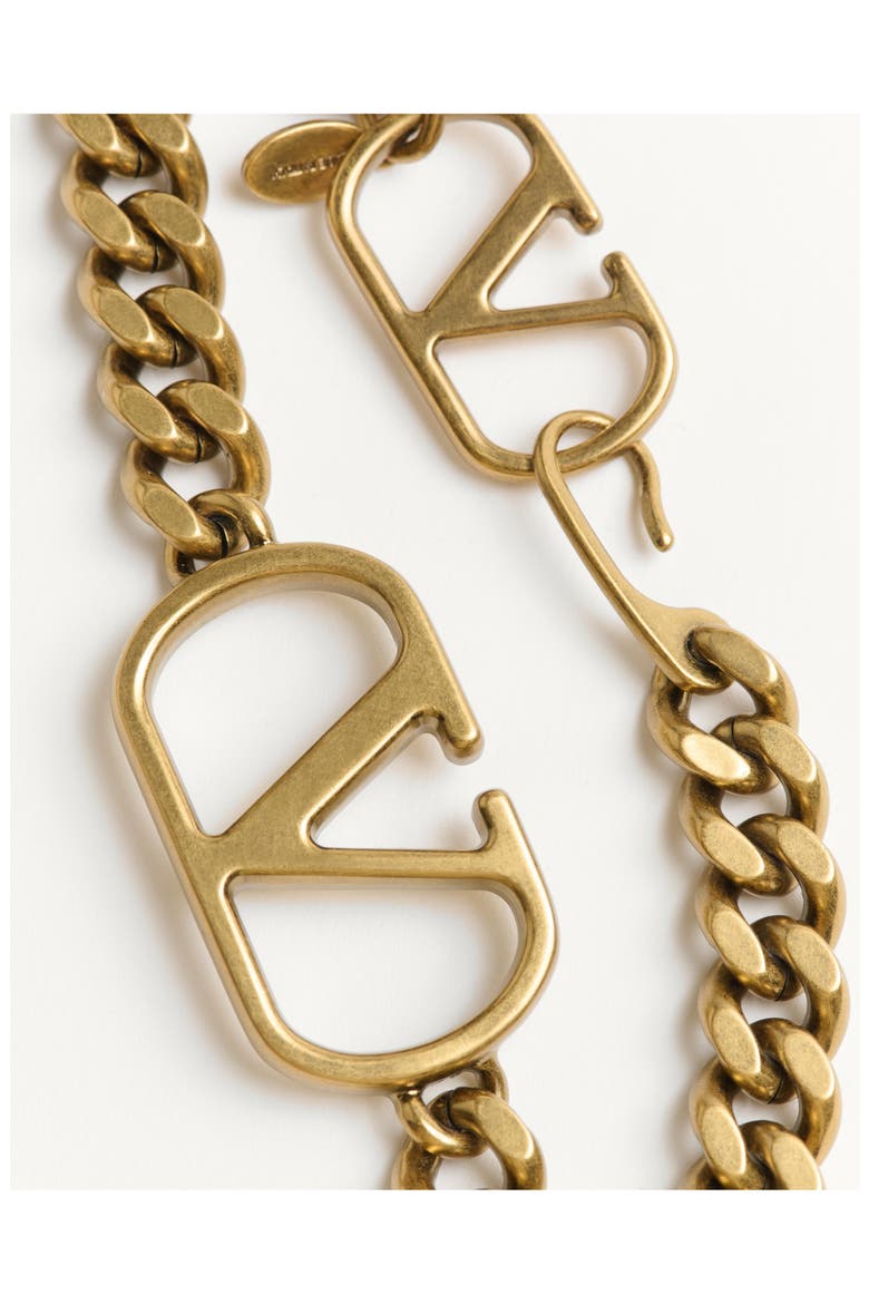 VLOGO Chain Belt, Alternate, color, DARK BROWN/ GOLD