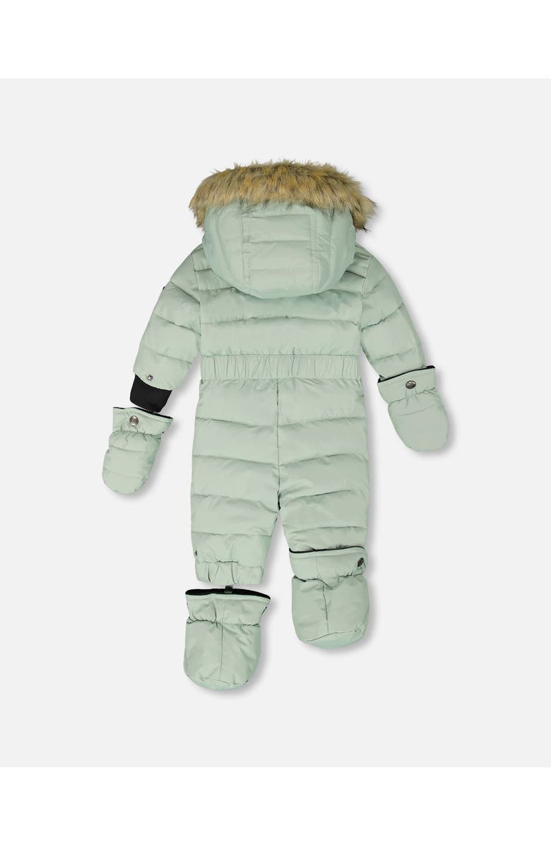 Deux par Deux One-Piece Original Puffy Snowsuit, Alternate, color, Sage Green