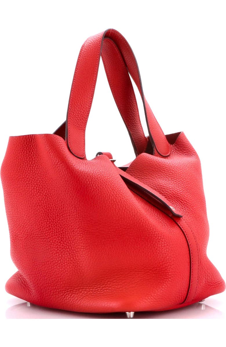 Pre-Owned Hermes Picotin Lock Bag Clemence MM, Alternate, color, Rouge Vif