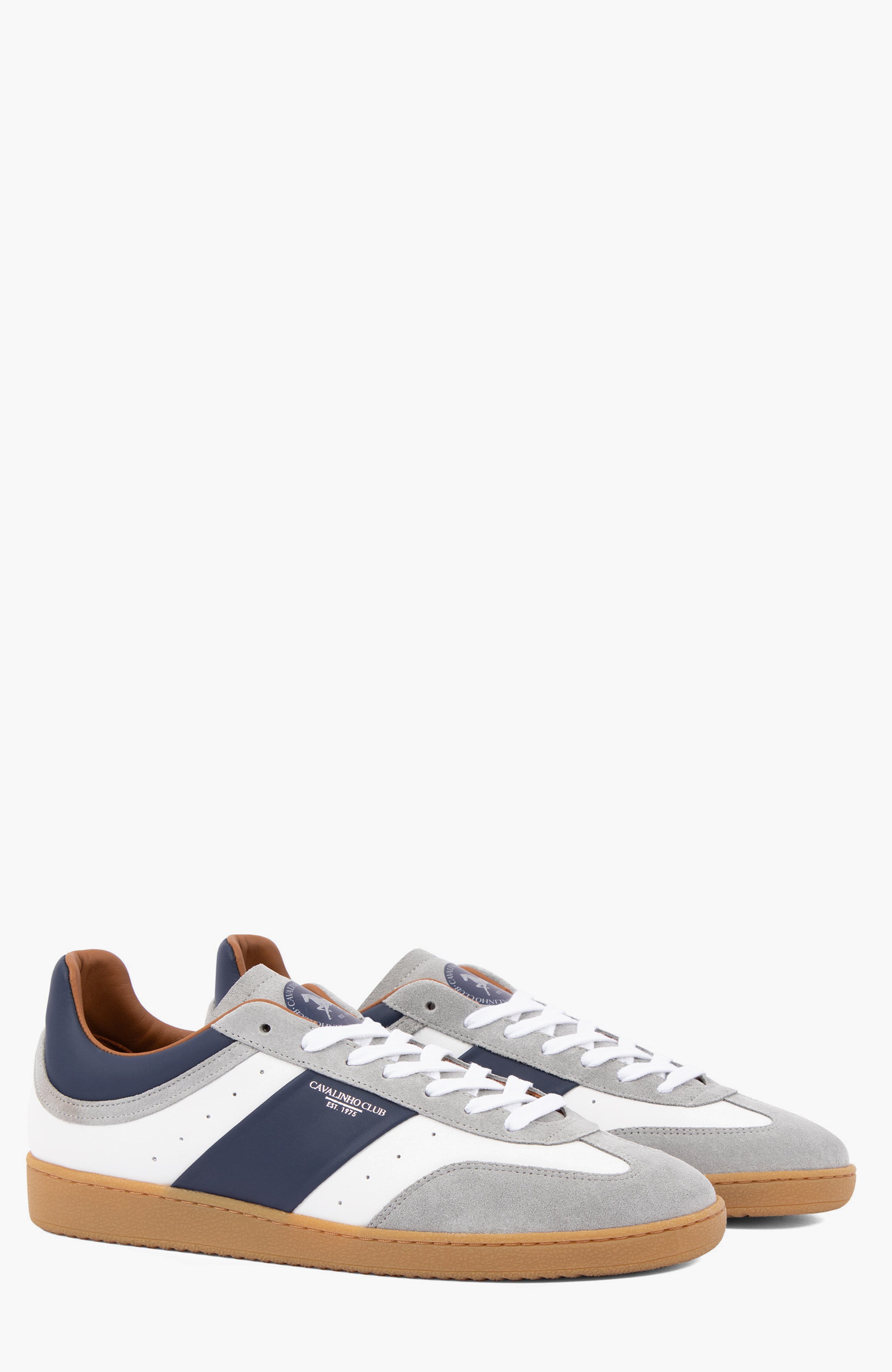 Club Leather Sneakers, Alternate, color, Navy / White / Grey