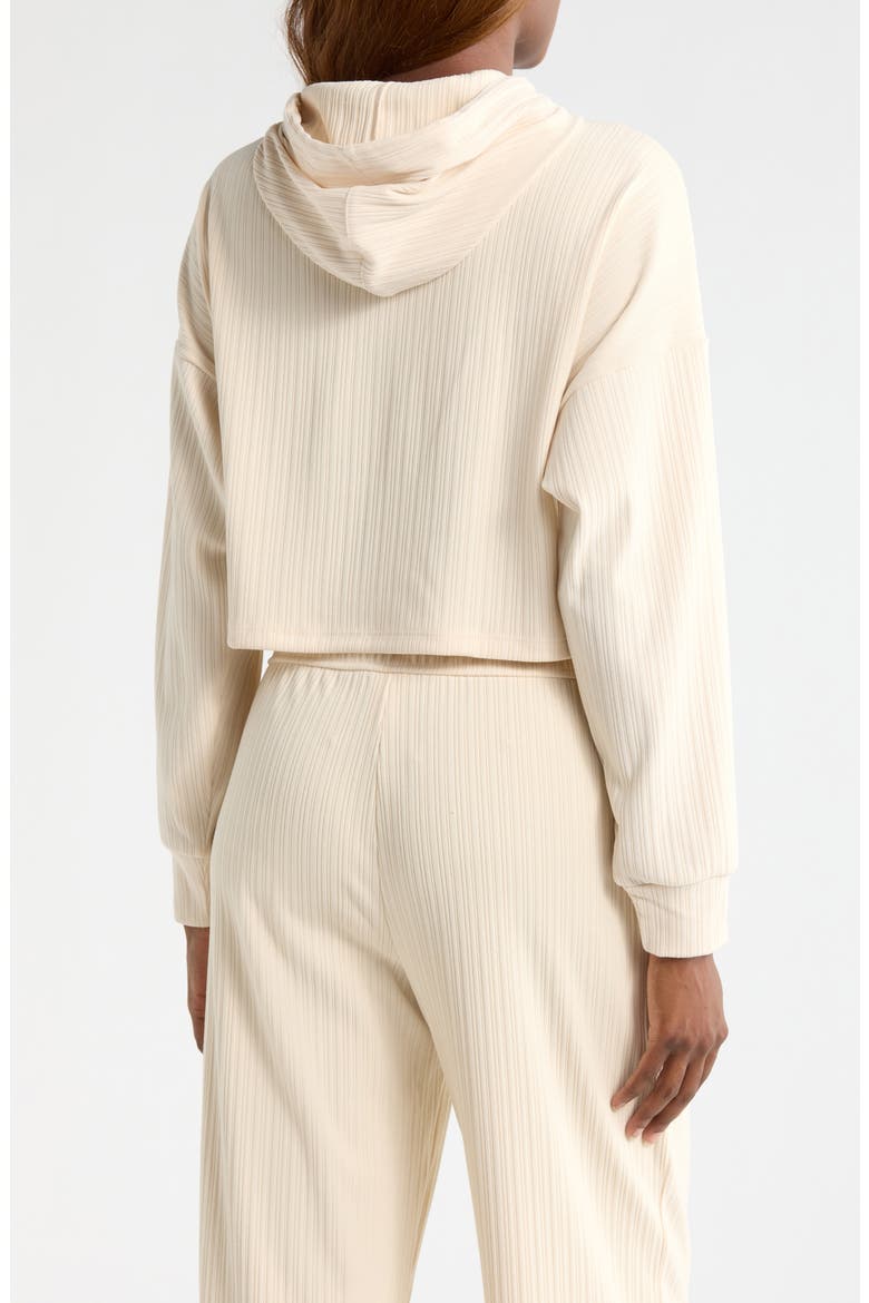 Breathe Easy Rib Crop Hoodie, Alternate, color, IVORY