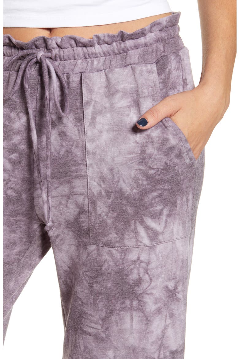 Tye Dye Wide Leg Pants, Alternate, color, PURPLE TIE DYE