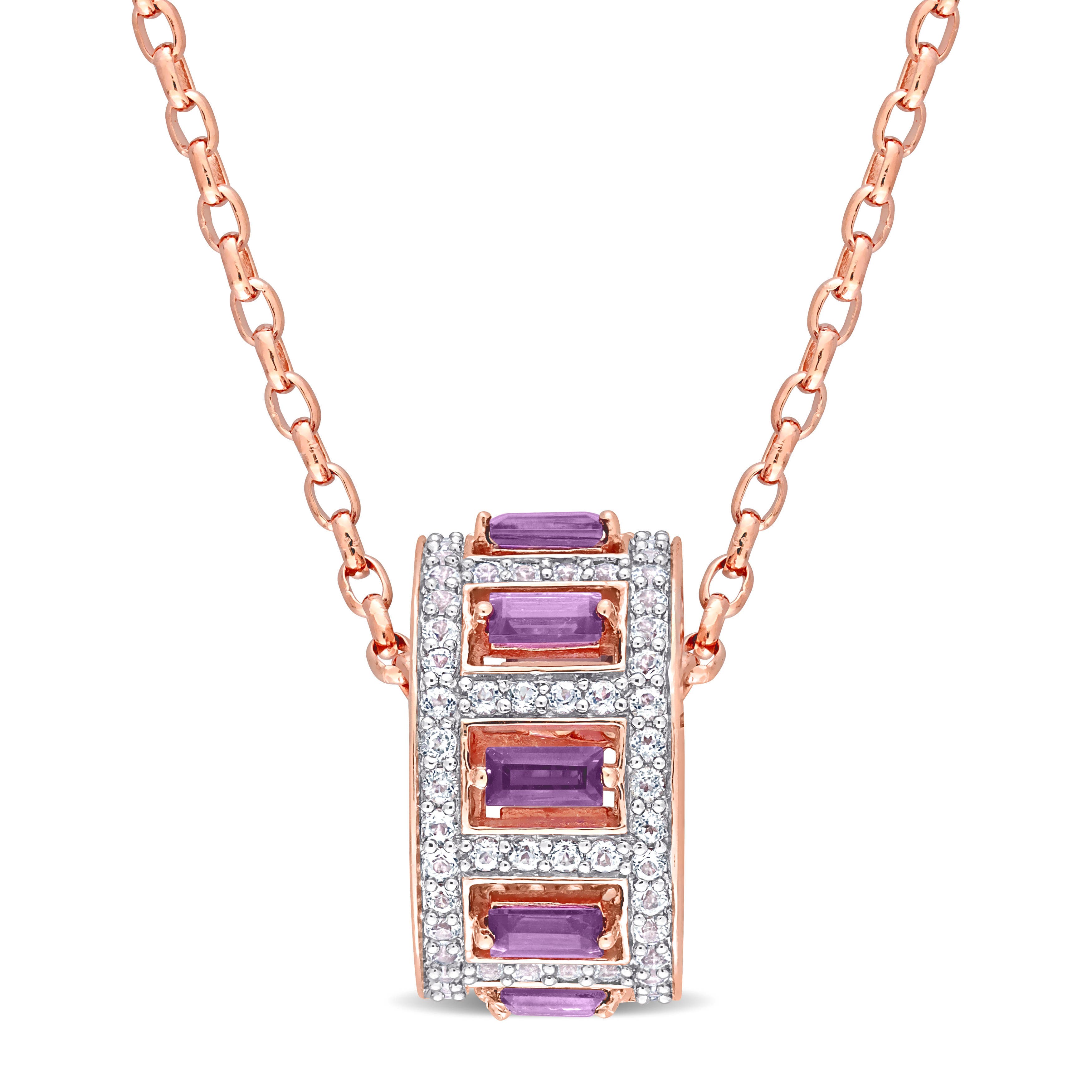 selected Amethyst/Rose-Plated
