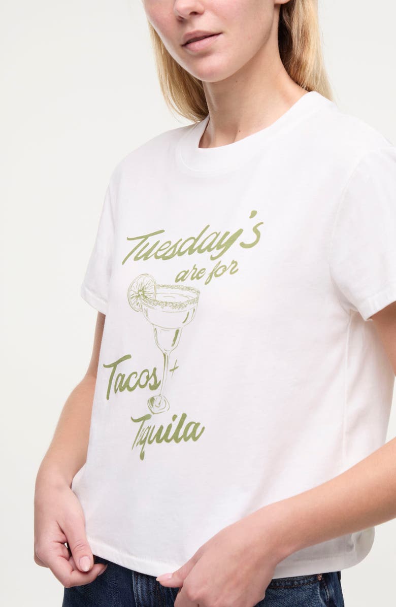 Wildfox Jaime Taco Tuesday Graphic T-Shirt, Alternate, color, Snow White