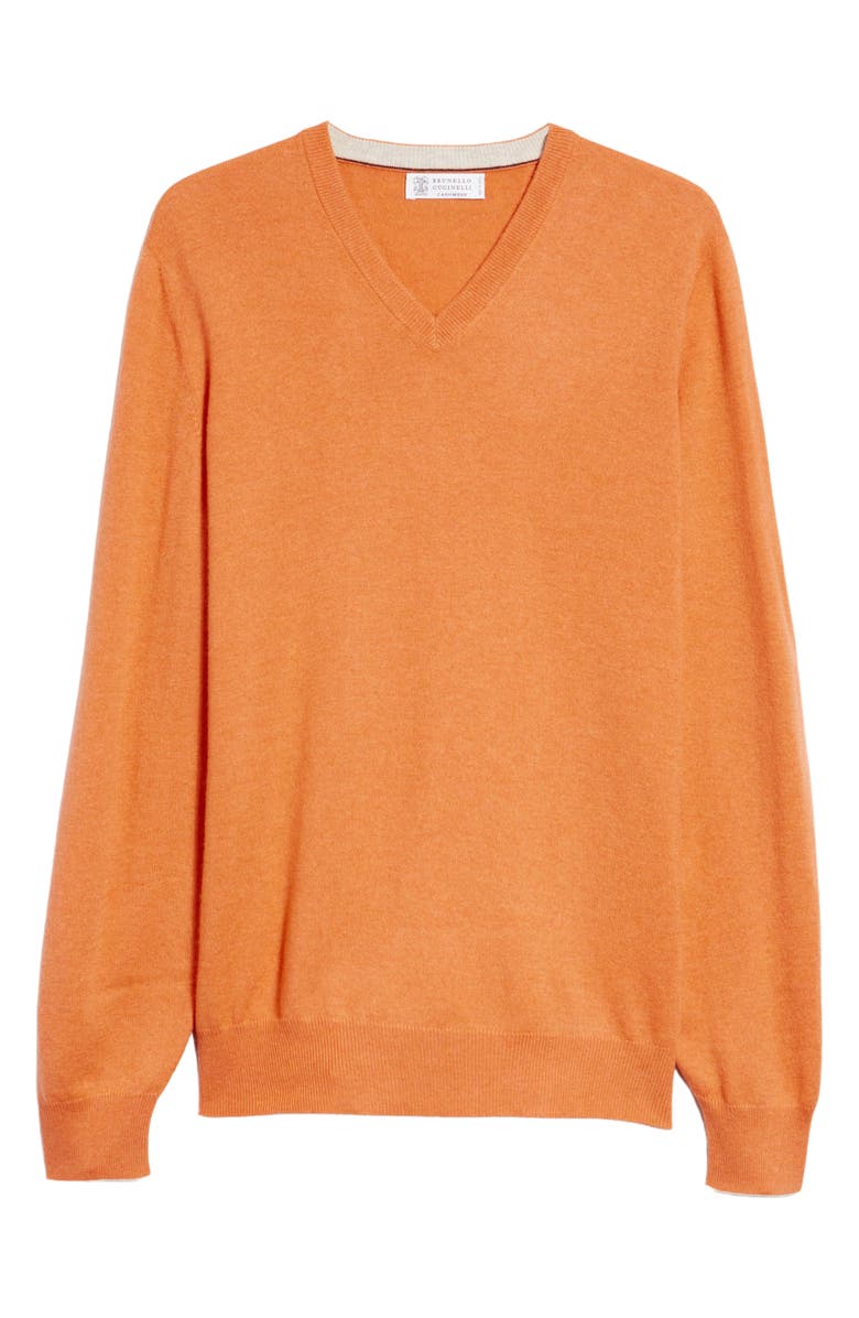 Brunello Cucinelli V-Neck Cashmere Sweater, Alternate, color,