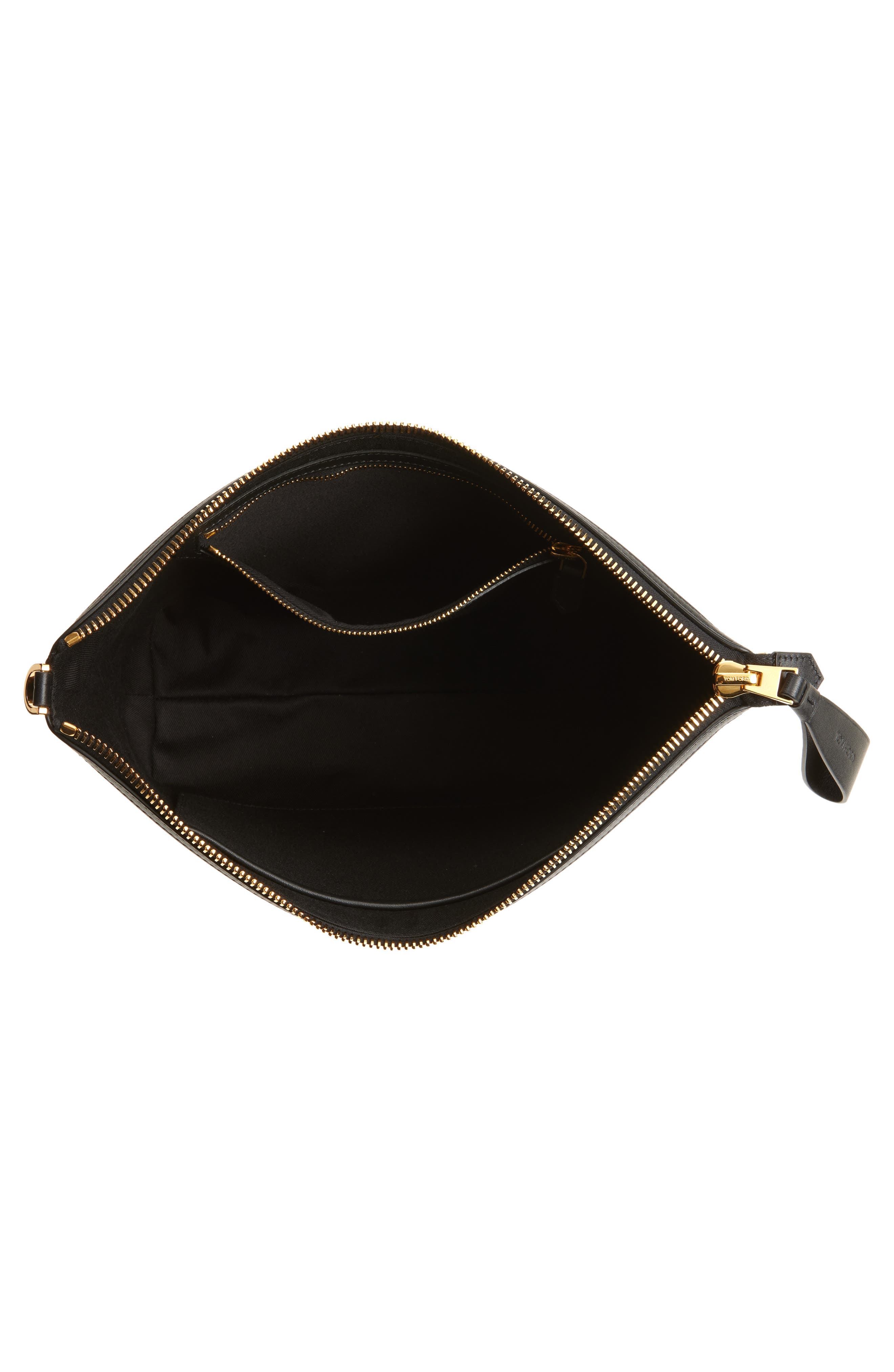 TOM FORD Smooth Leather Messenger Bag, Alternate, color, 