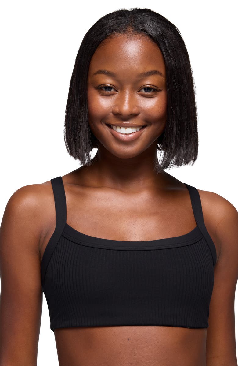 prAna Luxara Rib Sports Bra, Alternate, color, Black