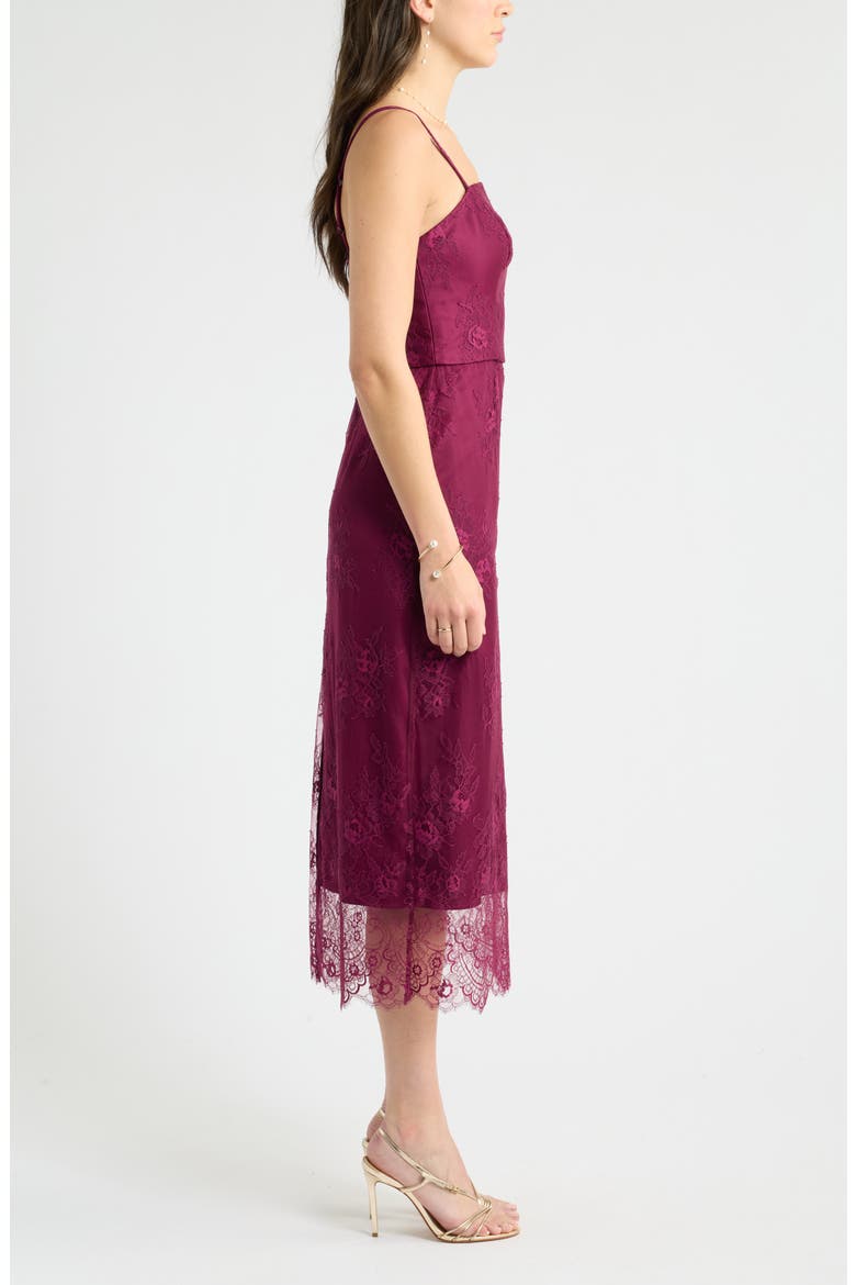 Lace Column Midi Dress, Alternate, color, PURPLE POTION