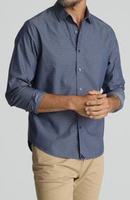 UNTUCKit Smithson Regular Fit Neat Floral Wrinkle Free Cotton Button-Down Shirt