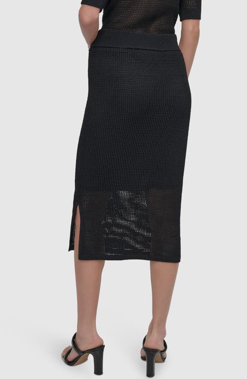 Dkny Sportswear Midi Sweater Skirt In Black