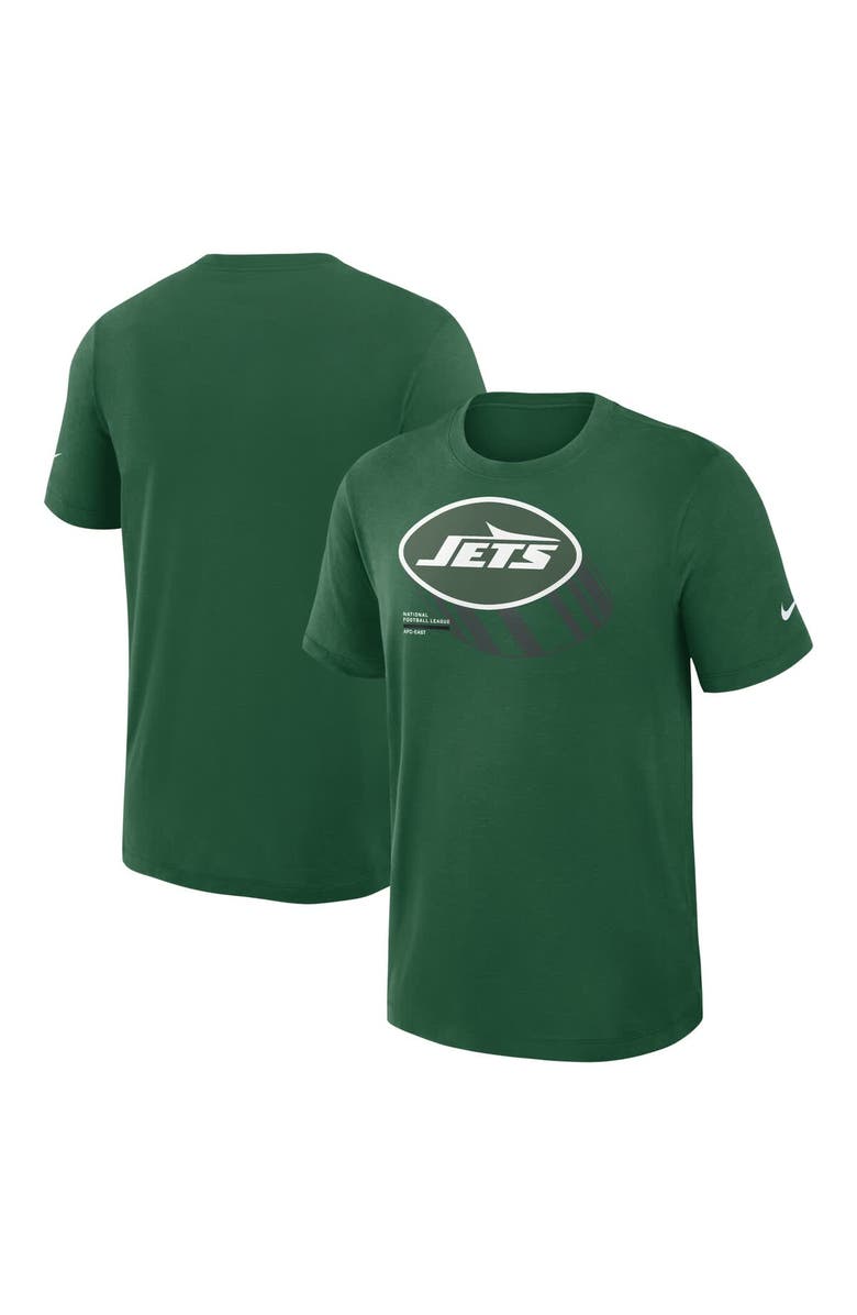 Nike Men's Nike Green New York Jets Left End Run Slub Performance T-Shirt, Main, color, Green