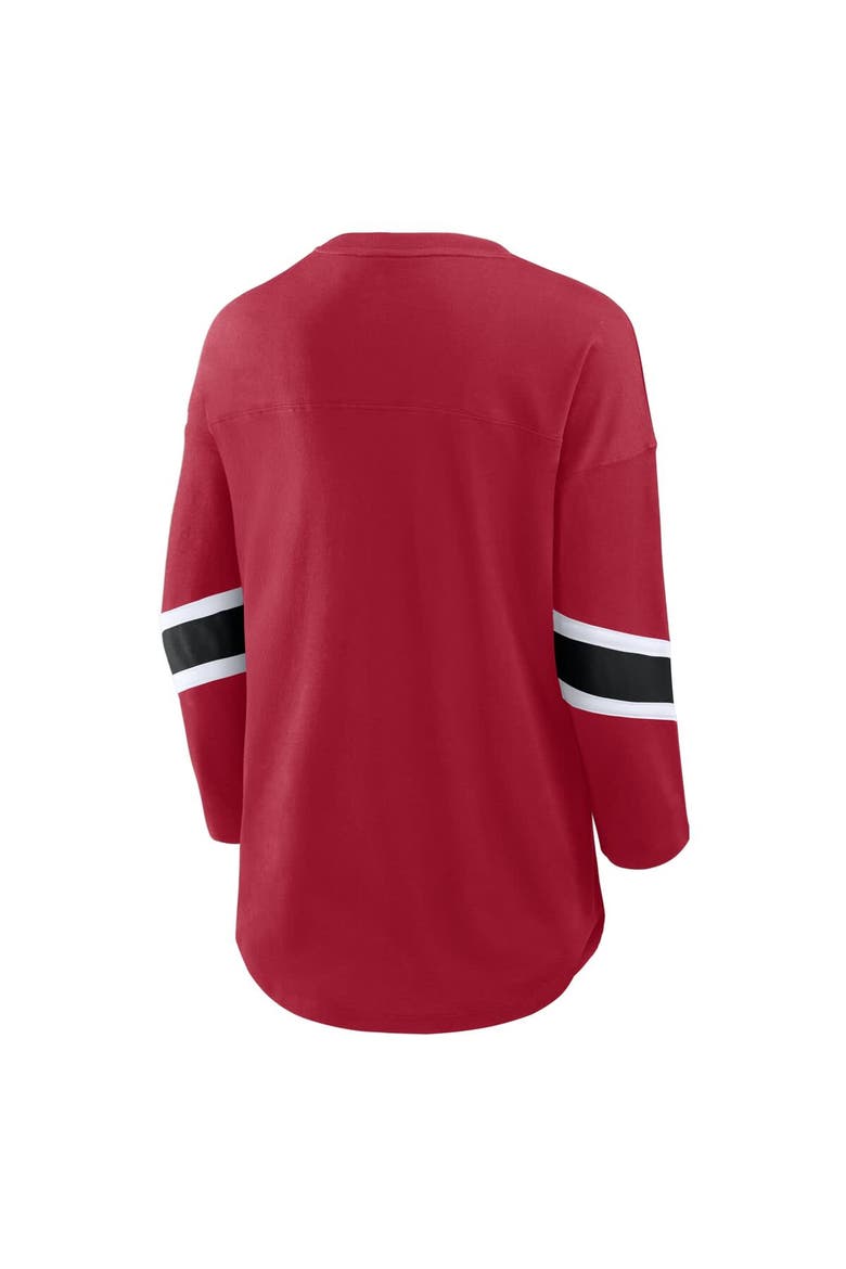 Women's Fanatics  Scarlet San Francisco 49ers Redzone 3/4-Sleeve T-Shirt, Alternate, color, Scarlet