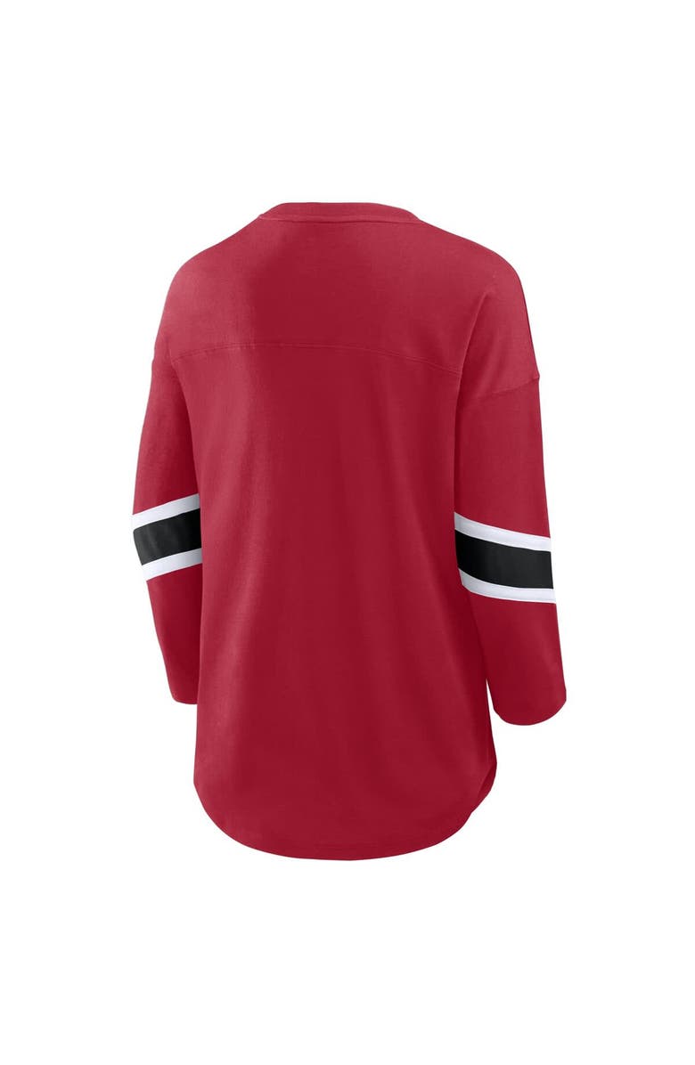 FANATICS Women's Fanatics Scarlet San Francisco 49ers Redzone 3/4-Sleeve T-Shirt, Alternate, color, Scarlet