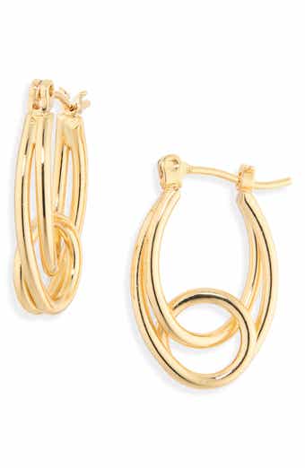 Hayden Sculpted Wave Hoop Earrings