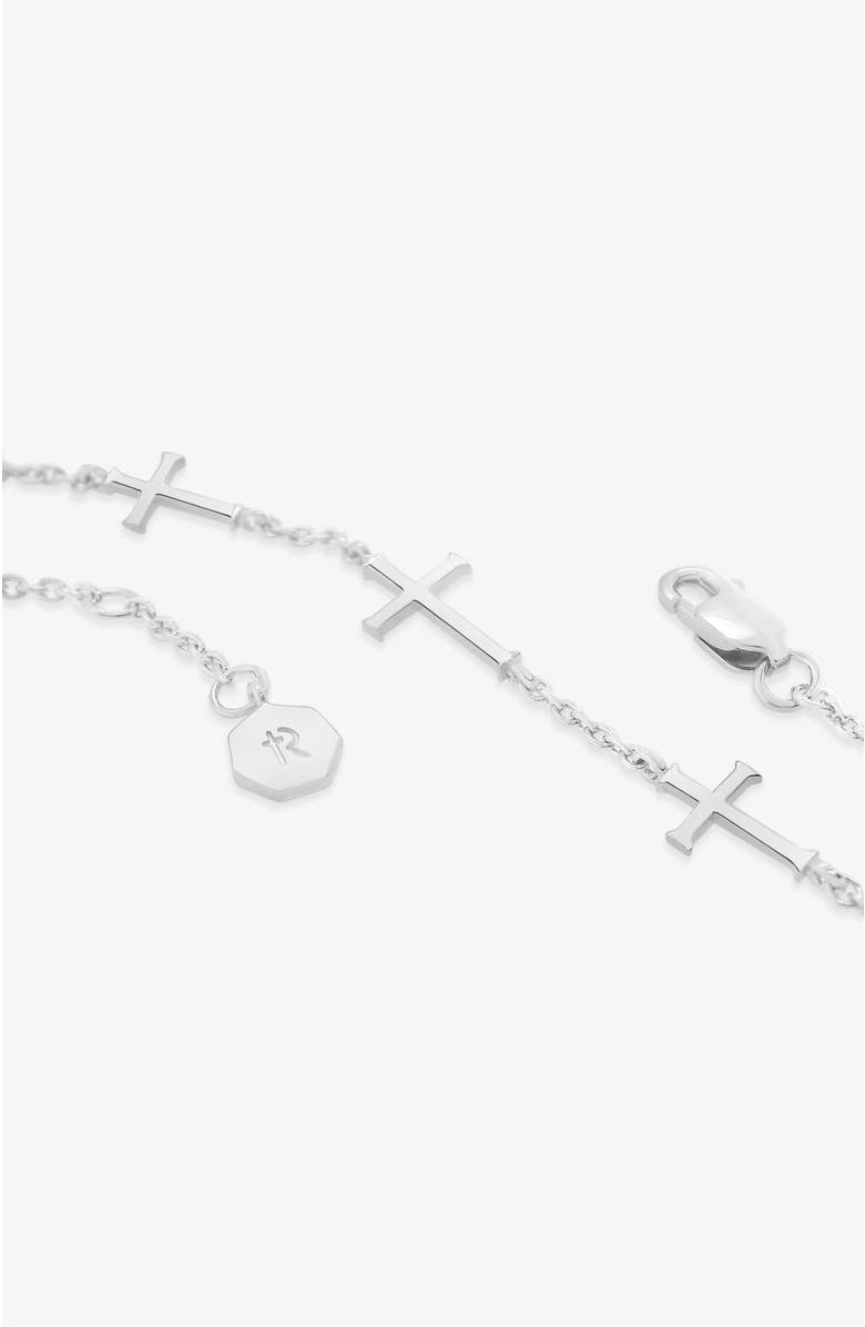 Rizen Jewelry Calvary Cross Bracelet, Alternate, color, Sterling Silver