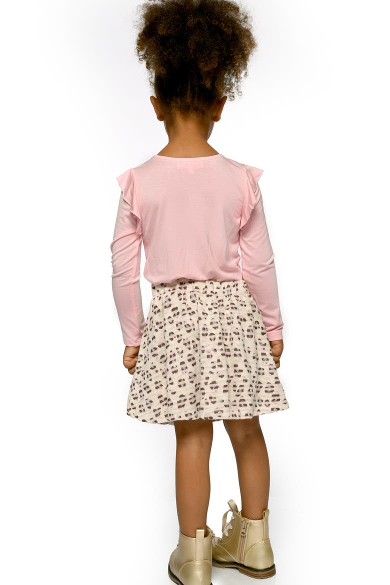 Kids' Ruffle Accent Cotton T-Shirt, Alternate, color, PINK