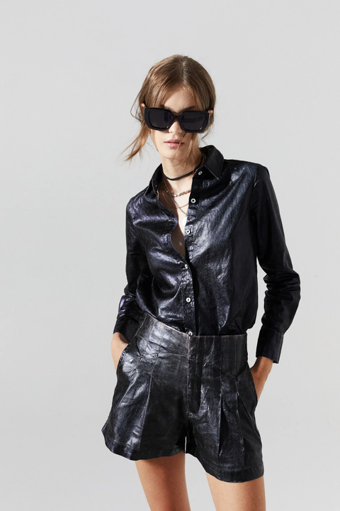 San Marino Metallic Linen Top