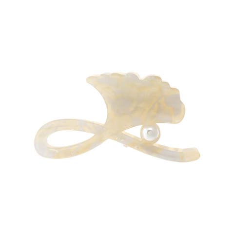 Pearl Flower Blossom Hair Claw Clip