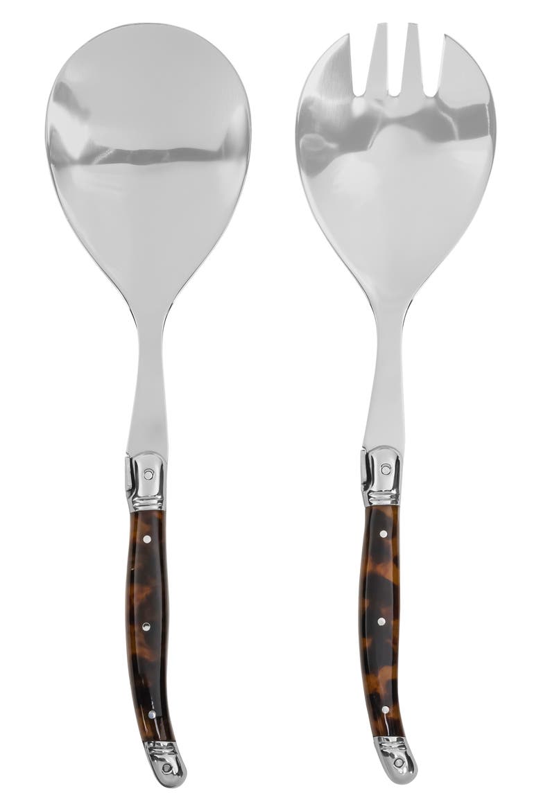 2-Piece Salad Serving Set, Main, color, TORTOISE SHELL