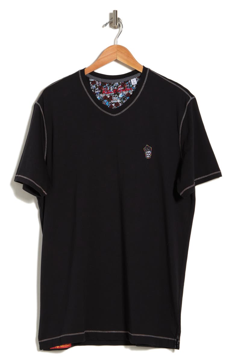 Robert Graham Damien Short Sleeve V-Neck T-Shirt, Alternate, color, 