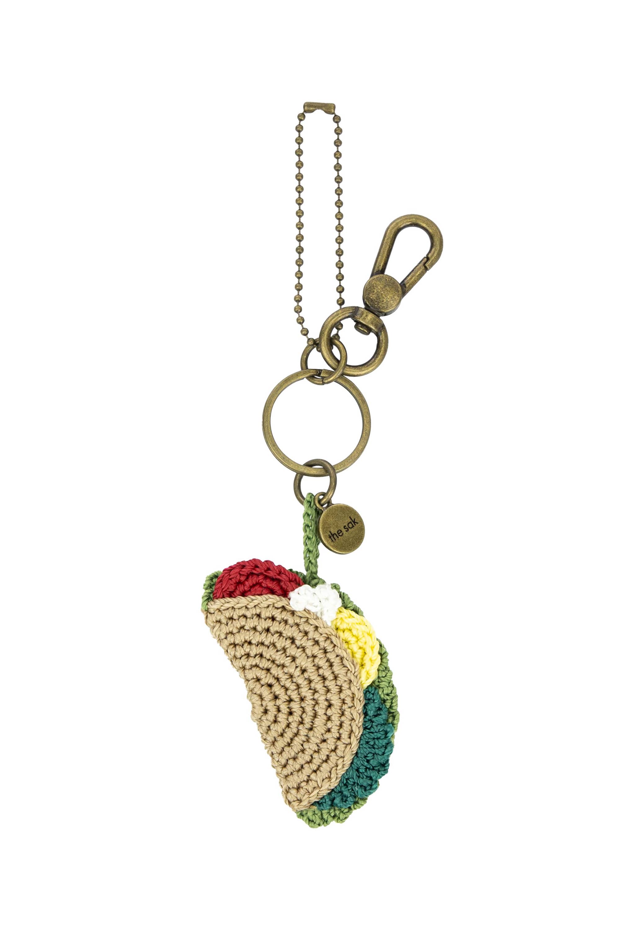 The Sak Yarnicharmz Hand Crochet Dangle - Food, Main, color, Taco