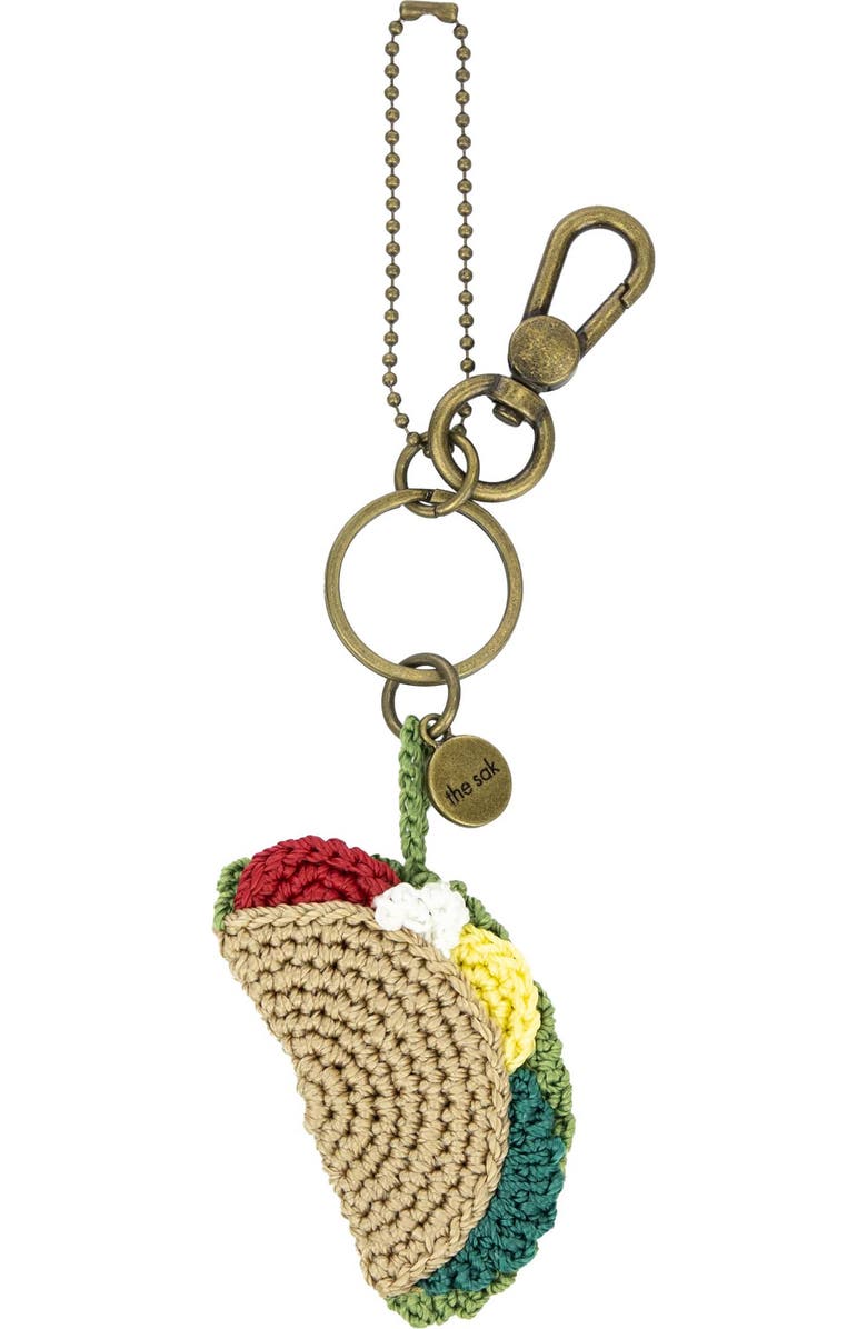 The Sak Yarnicharmz Hand Crochet Dangle - Food, Main, color, Taco