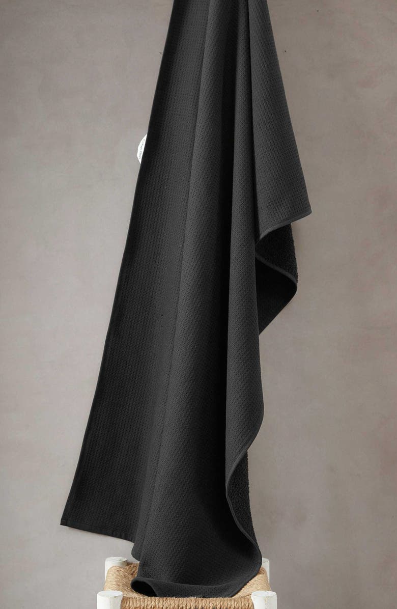 Calvin Klein Eternity Set of 2 Bath Sheets, Alternate, color, Black