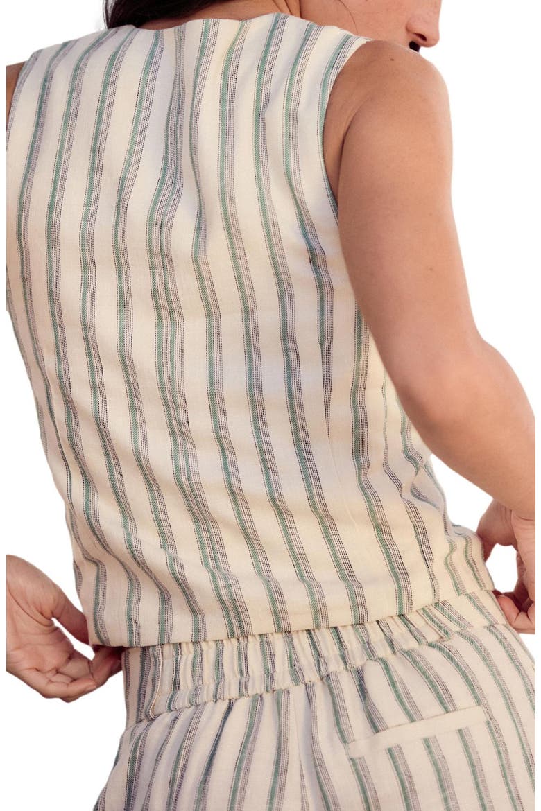 Stripe Vest, Alternate, color, WHITE