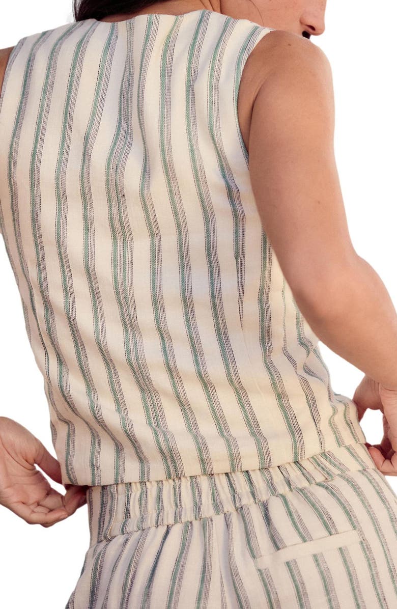 NEXT Stripe Vest, Alternate, color, White