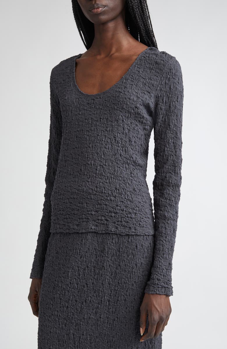 Vince Long Sleeve Scoop Neck Top, Alternate, color, Graphite