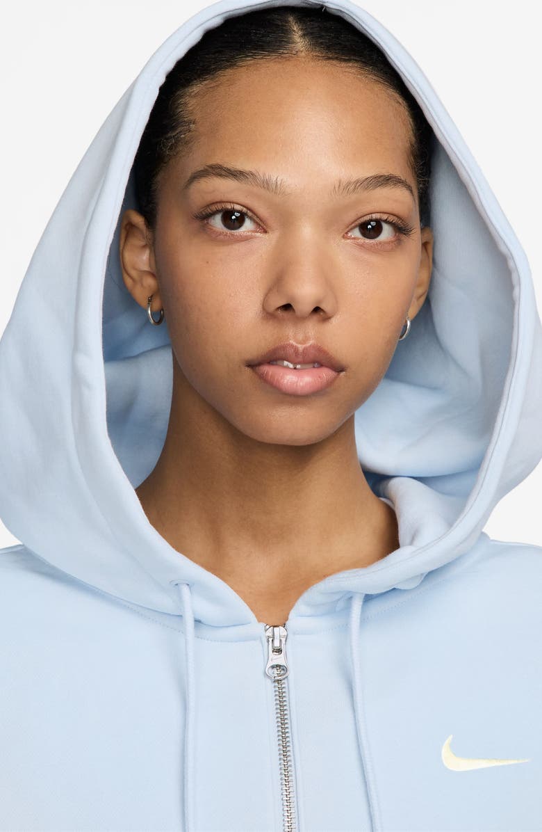 Nike Sportswear Phoenix Fleece Crop Hoodie, Alternate, color, Blue Tint/ Sail