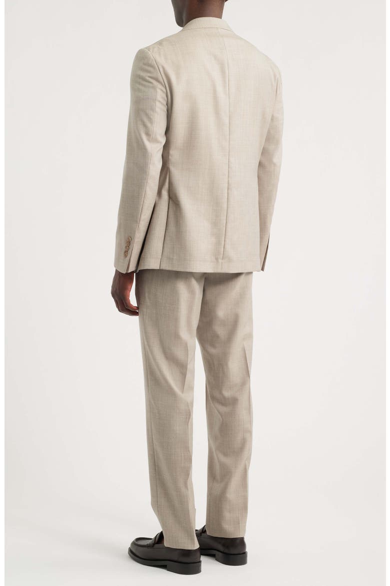 Icon Relaxed Fit Tan Slub Wool & Linen Blend Suit, Alternate, color, TAN