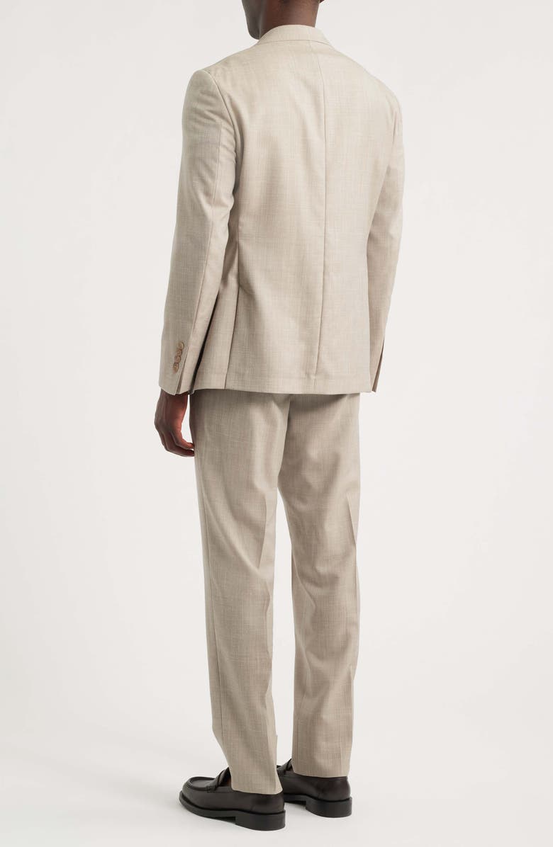 Vince Icon Relaxed Fit Tan Slub Wool & Linen Blend Suit, Alternate, color, Tan