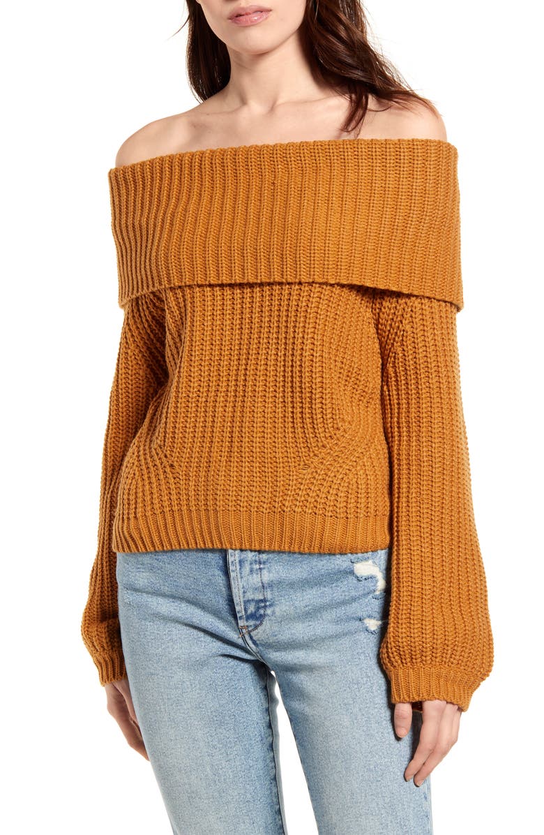 Lulus Carmichael Off the Shoulder Sweater, Main, color, 