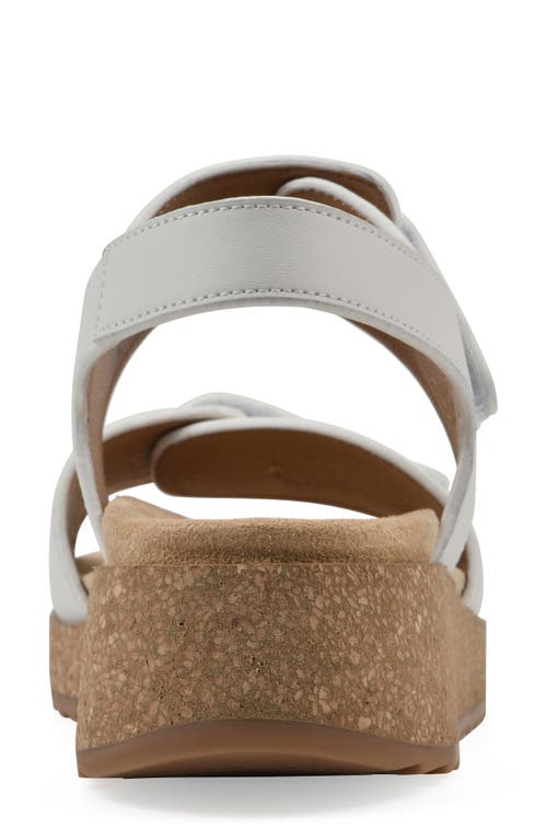 Cliffs By White Mountain Gelato Wedge Sandal In White Leather