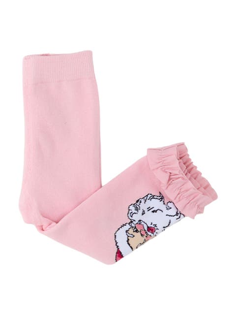 Holiday Patterned Footless Ruffle Tights
