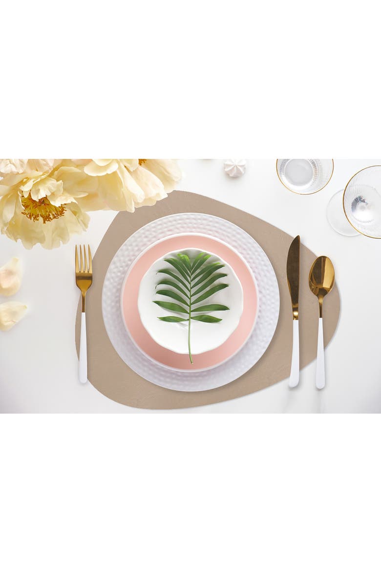Davanti by  Mattola Placemats, Set of 6, Alternate, color, Taupe