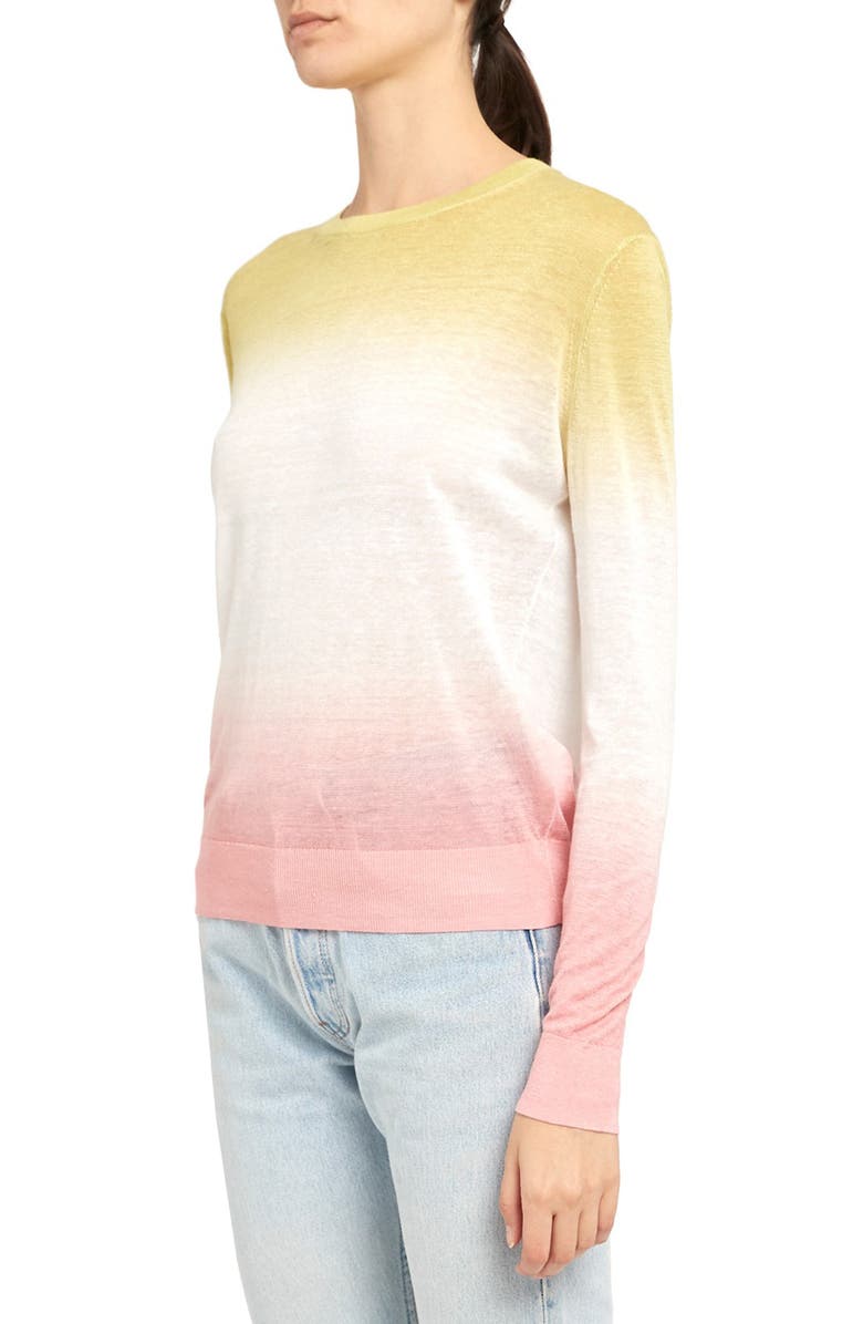 Theory Dual Ombré Linen Blend Sweater, Alternate, color, 